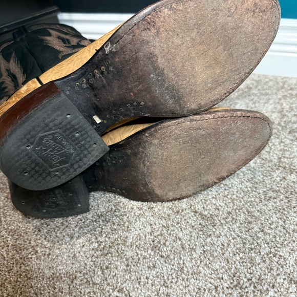 Tony Lama Men's Tan and Black Western Boots - Picture 8 of 14